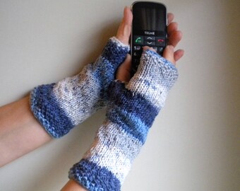 Fingerless gloves, warmers, knitted