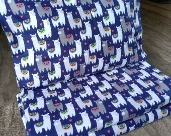Llama Love Nap Mat Cover with Attached Pillowcase