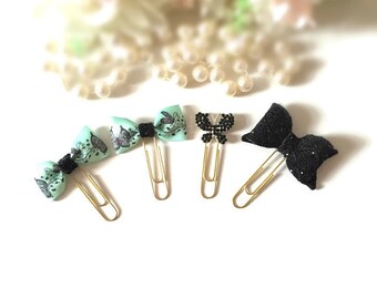 Butterfly Planner paper clips, black butterfly, planner clips, planner accessories