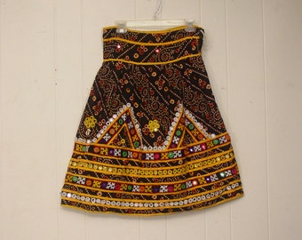 Vintage Skirt, Ethnic skirt, festival wear, Coachella clothing small