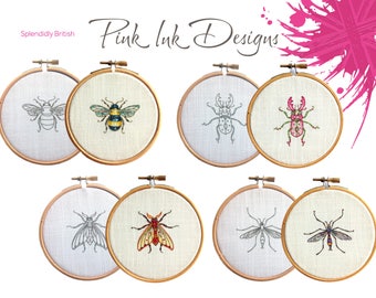 Beetle bug embroidery pattern.