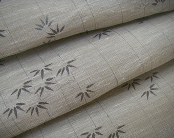Vintage linen Japanese kimono fabric (bamboo) never used