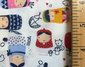 Matryoshka Dolls cotton fabric