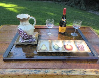 Serving Tray / Platter - Reclaimed Wood & Hardware