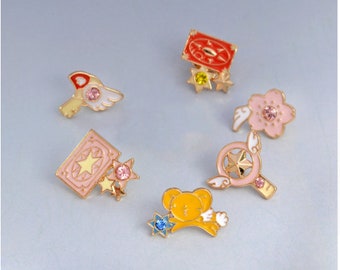 sakura card captor clips - pins - Brooch- enamel pin