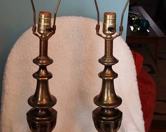 Pair of Vintage Brass Lamps