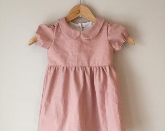 Dusty Rose Peter Pan Collar Dress