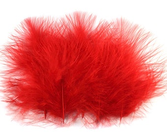 Marabou Feathers Red 12103