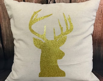 Customizable Reindeer Pillow