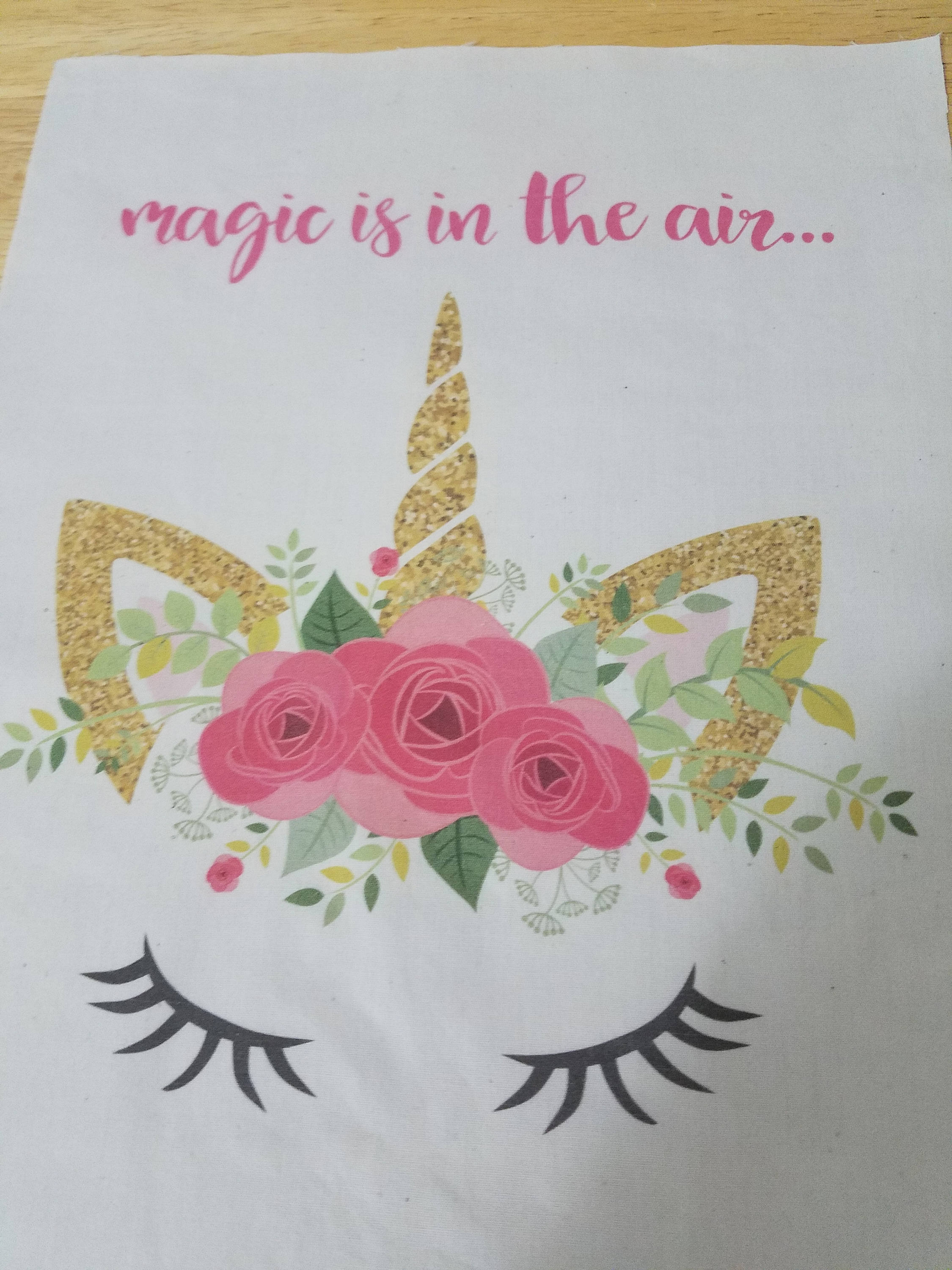 Unicorn quilt panel unicorn fabric panel kids fabric nursery