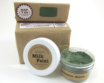 Green Milk Paint - Non-toxic All Natural Paint Perfect for Unfinished Wood Projects- Lexington Green