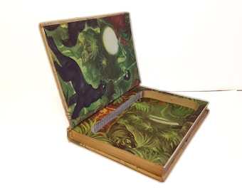Hollow Book Safe The Jungle Books Kipling Cloth Bound vintage Secret Compartment Keepsake Hidden Security Box