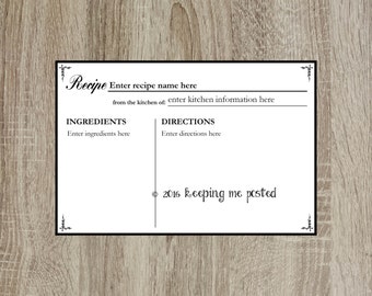 double recipe cards