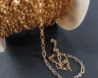 Gold TARNISH RESISTANT Dual Link Chain #2453:1SF