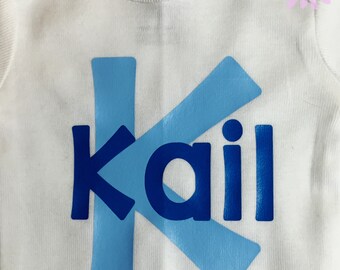 Custom Initial and Name BodySuit