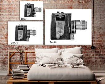 large wall decor black and white art retro style hipster room ideas