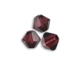 20 Swarovski bicone 4mm burgundy Swarovski Crystal