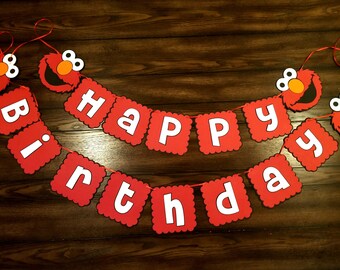 Elmo Banner - Elmo Birthday Party - Elmo Decorations- Elmo Party - Elmo - Elmo Party Decor - Elmo Birthday Banner