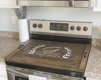 Stove Top Cover, Custom Wooden Stove Cover Personalized, Stove Cover, Wooden Tray For Stove Top, Stove Cover Tray, Wood Stove Tray, Custom