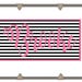 Striped Black White Pink Name Camp Trunk Decal /Monogram Decal / Name Decal