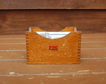 Wood Recipe Box, Weis Storage Box, Vintage Wooden File Box, Weis Recipe Box, Card File Box, Vintage Kitchen