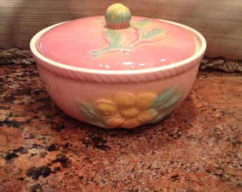 Vintage Hull Potter, Sun-Glow Covered Casserole