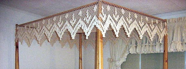 Queen Size Large Scallop Handmade Canopy Bed Top