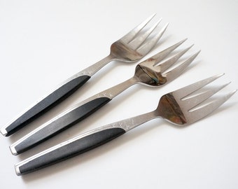 Vintage 1950s Serving Utensils / 50s Japan Mar Crest Ebony Elegance Serving Fork - Sold Individually / Mid Century Dining