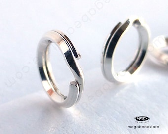 40 pcs 5mm Split Rings 925 Sterling Silver Jump Rings F441