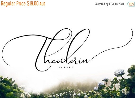 70% OFF Sale Calligraphy Font, Modern Calligraphy, Digital Fonts, Wedding Font, Invitation Font, Script Font, Digital Download, Theodoria