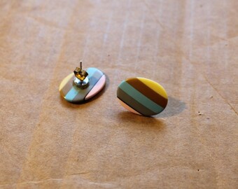 1980s Sherbet Stripes Earrings