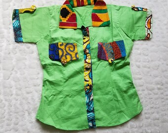 Ankara Shirt/Ankara Top/Ankara Blouse/Ankara Wear
