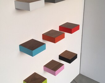 Floating shelves - walnut - Modern Shelves - Wall Shelf - Book Shelf - Wood Shelf