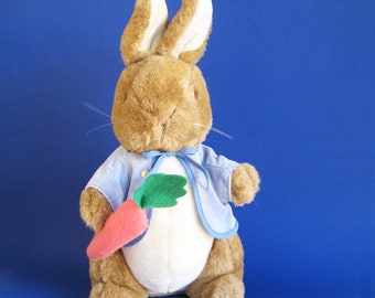 Vintage Large Peter Rabbit Stuffed Animal Toy by Eden Beatrix Potter 1980s Toys Kids Toys Bunny Rabbit Plush