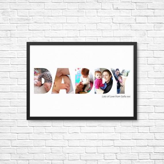PERSONALIZED Gift for Him Daddy Dad - Custom Photo Art Printable  Grandad Grampa Fathers day gift Birthday  and Christmas present