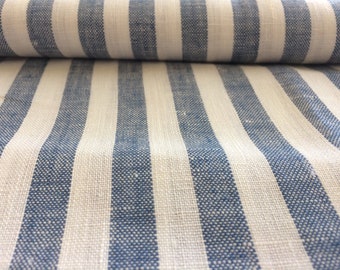 Striped linen fabric | Etsy