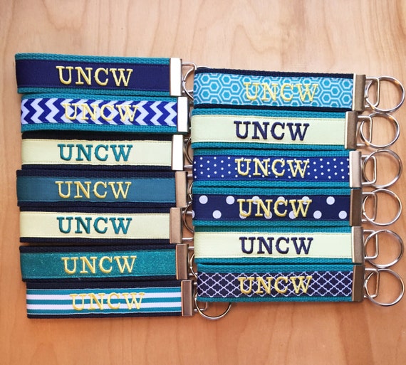 uncw key fob uncw keychain uncw wristlet university of uncw cover letter
