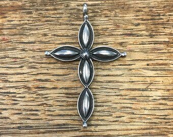 Southwest Style Cross Sterling Silver Pendant