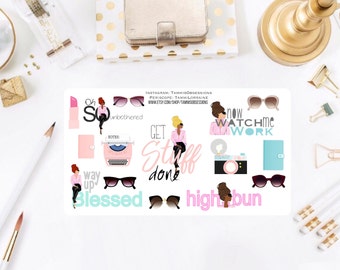 Watch Me Work Deco Stickers/Die Cuts