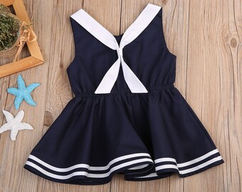 Sailor Baby Girl Dress, Baby Girl Dress, Sailor Party Dress