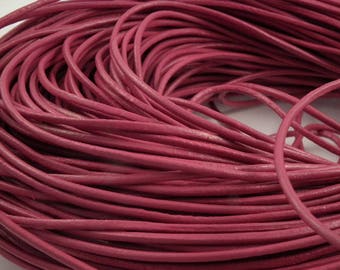 1 m leather Fuchsia 2mm ❤ ❤