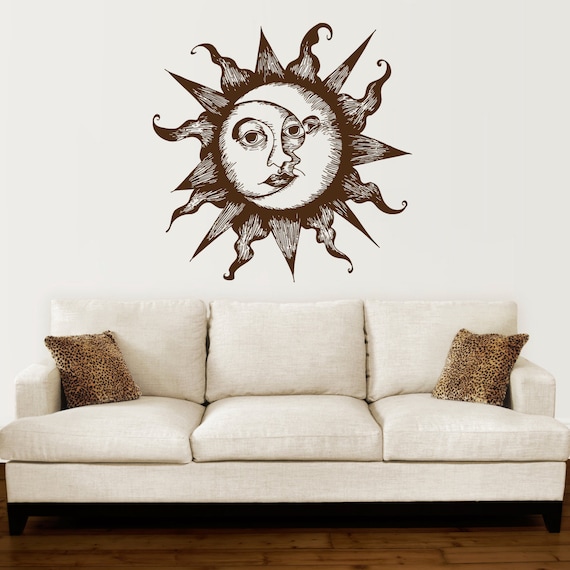 Moon Wall Decal Vinyl Sticker Decals Sun And Moon Crescent