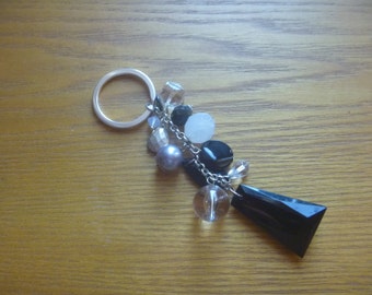keychain, ecofriendly beaded handbag charm, keyring