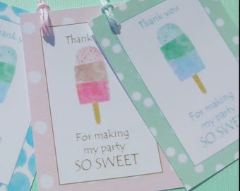 Happy Birthday Gift Tags - Birthday Gift Wrap - Gift Bag Tags - Treat Gift Tags - Loot Bag Tags - Popsicle Gift Tags - pgts