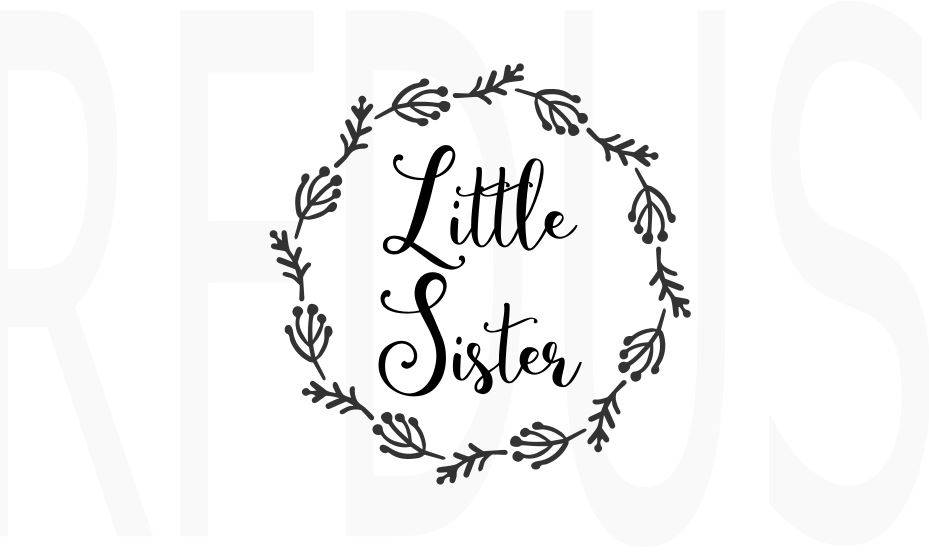 Download Little Sister SVG cricut cutting file vector file baby girl