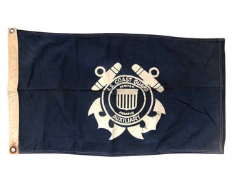 Vintage US Coast Guard Auxiliary Flag