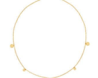 Gold Pendant Necklace 18 k "750/1000" - LuckyOneBijoux.com yellow