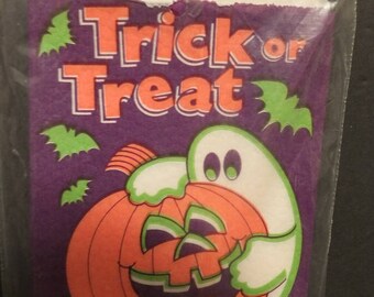 Halloween Trick Or Treat Candy Favor Bags Ghost & Pumpkin NOS