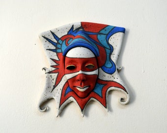 mask - ceramic mask - wall decor - sculpture - art - ceramic art - face - ceramic