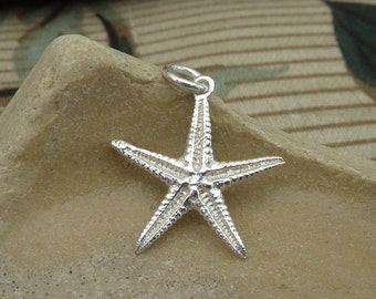 Starfish pendant (small) / necklace in sterling silver...